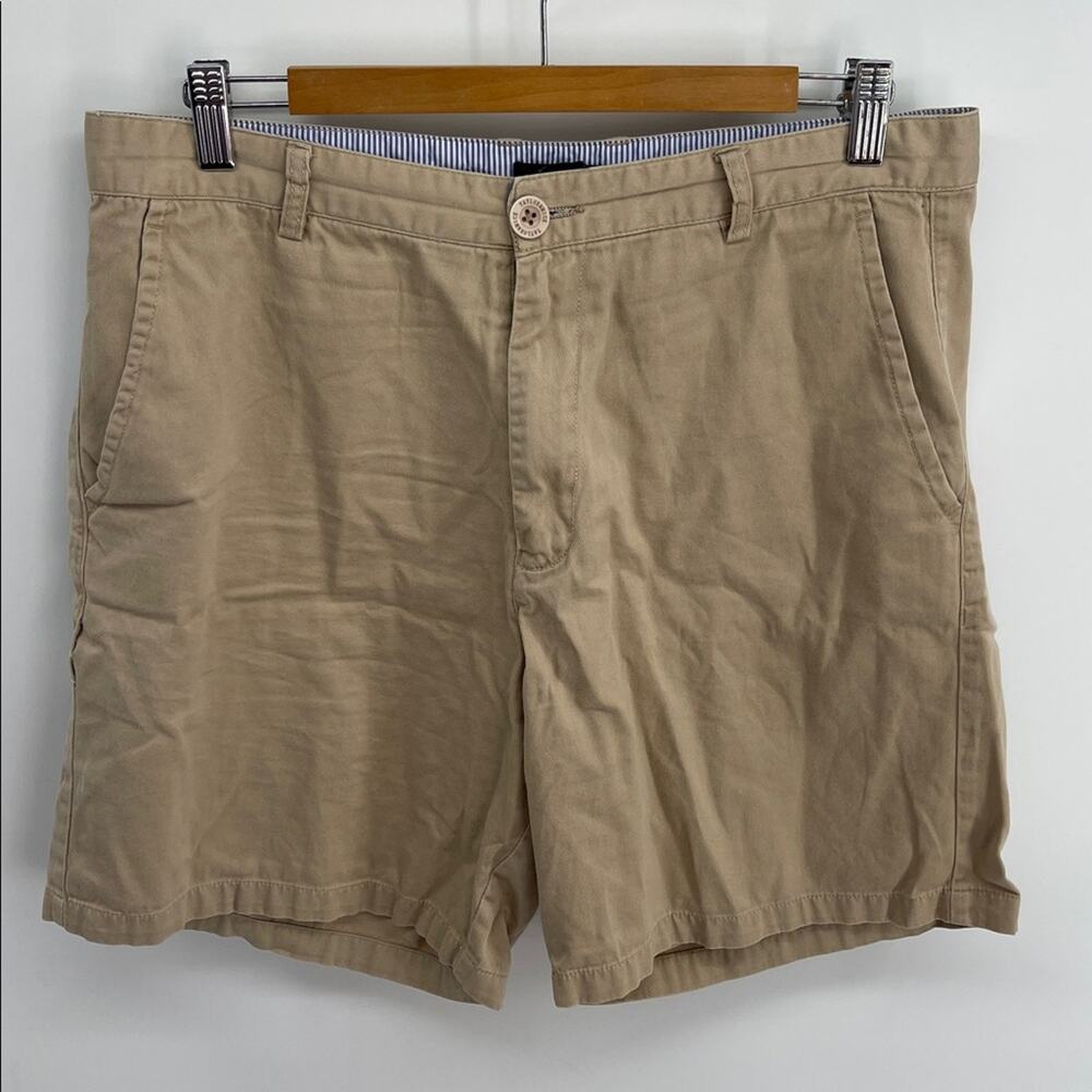 Taylor & Mick stretch flat front chino dress shorts sz 34